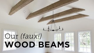 Our New faux Wood Beams amp Install [upl. by Fachini]