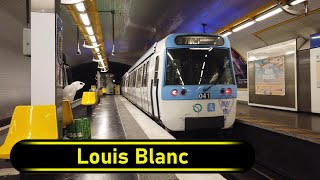 Metro Station Louis Blanc  Paris 🇫🇷  Walkthrough 🚶 [upl. by Tobie230]