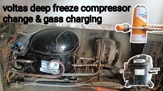 495 litter deep freeze compressor change in pahadi colony voltas [upl. by Anear90]