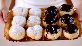 BIGNÉ ALLA CREMA E AL CIOCCOLATO Ricetta Facile di Benedetta  EASY CHOUX PASTRY RECIPE [upl. by Hoebart971]