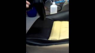 Clear Lacquer Application To Coloured Leather [upl. by Anahcar]