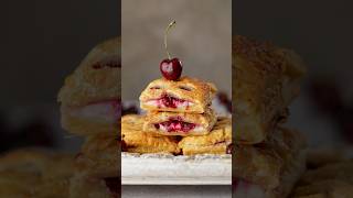 Puff Pastry Pies With Cherries And Cream Cheese Filling 🍒🍒🍒… baking puffpastry cherries [upl. by Buonomo334]