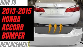 How to Replace a 20132015 Honda Accord Sedan Rear Bumper  ReveMoto [upl. by Kiran]