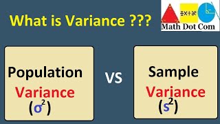 Understanding Variance Population Variance vs Sample Variance  Complete Guide  Math Dot Com [upl. by Deadman]