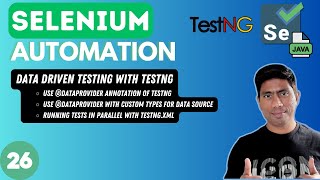 26  Data Driven Testing with TestNG using DataProvider Selenium with Java  2024 series [upl. by Portia]