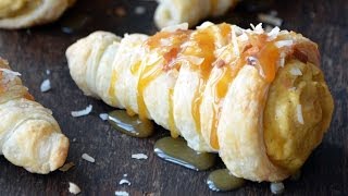 Thanksgiving Dessert Puff Pastry Cornucopias  Cooking Recipes amp Tips [upl. by Arimas]