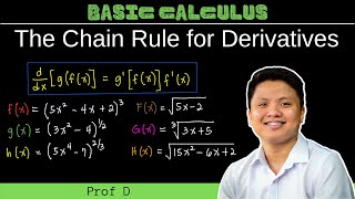 The Chain Rule for Finding Derivatives  Chain Rule  Basic Calculus [upl. by Nodababus]