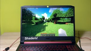 Acer Nitro 5 Minecraft Java Test on Shaders 2021 [upl. by Anirroc]