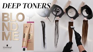 5 Deep Toning Shades 🤎 for Darker Bases  BLONDME Deep Toning  Schwarzkopf Professional [upl. by Zwick]