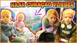 WE VLiEGEN 10 UUR MET 4 KiNDEREN NAAR CURAÇAO 🇨🇼  17 uur durende reis  Bellinga Vlog 3052 [upl. by Tioneb]