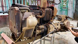 Shibaura sd2200 tractor rear axle restoration  Restore and repair old shibaura sd2200 plow [upl. by Zipporah483]