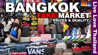 BANGKOK Fake Market Shopping Spree  1st Copy Items Prices amp Quality In THAILAND livelovethailand [upl. by Nyar]