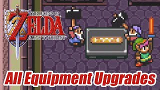 The Legend of Zelda A Link to the Past  All Weapon and Equipment Upgrades [upl. by Ariajay408]