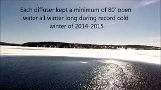 Lake Aeration and Lake Deicing with OctoAir10 Diffusers [upl. by Eimrej]