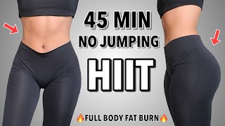 45 MIN LOW IMPACT HIIT WORKOUT 🔥  Full Body No Equipment No Jumping  Apartment Friendly HIIT [upl. by Franz]