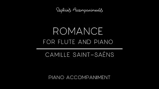 Romance for Flute and Piano Op 37 by Camille SaintSaëns  Piano Accompaniment [upl. by Rufford]