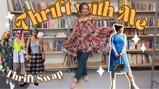 THRIFT SWAP✦ w Kathleen Illustrated ✦thriftwithme thriftedfashion thriftswap [upl. by Ike]