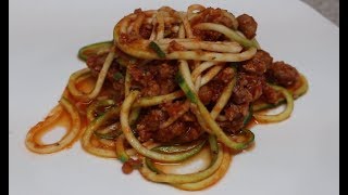 Spaghetti with Zucchini Noodles  Keto Friendly [upl. by Artim]