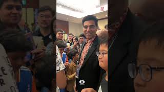 Vishy Anand in the Fan Zone at FIDE World Championship presented by Google [upl. by Gunn282]