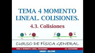 Curso de Física Tema 4 Momento lineal Colisiones 43 Colisiones [upl. by Alya71]