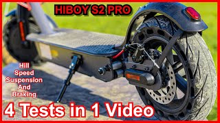 Hiboy S2 Pro Electric Scooter Review  Speed Hill Suspension and Braking Test [upl. by Ahseinaj]