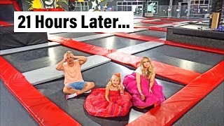 Last Family Member To Leave Worlds Largest Trampoline Park Wins 1000 [upl. by Yarg]