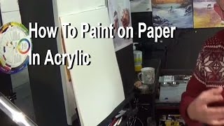 How to Paint On Paper with Acrylic painting for beginners  Acrylic paintingclive5art [upl. by Anahs663]