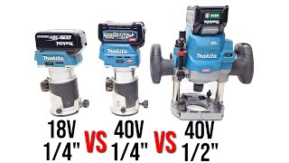 Makita Cordless Router Showdown AND Accessories [upl. by Tillman]