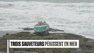 Tempête Miguel  les images du bateau qui a chaviré au large des SablesdOlonne [upl. by Chernow]