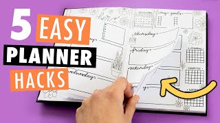 5 DIY PLANNER IDEAS  How to Organize Decorate amp Customize Your Planner [upl. by Anohs]