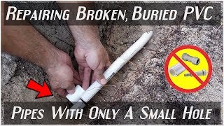 EASILY Repairing Broken PVC PipesLeast Amount Of Digging [upl. by Yerrot]