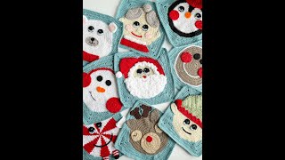 Crochet Christmas Granny Squares 9 FREE Crochet Patterns [upl. by Salkin]