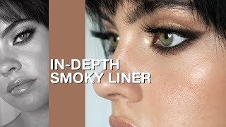 INDEPTH SMOKY EYELINER TUTORIAL 🖤 Julia Adams [upl. by Beach]