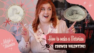 Making a Victorian Cobweb Valentine for Valloween 💖🕸️ [upl. by Erodavlas]