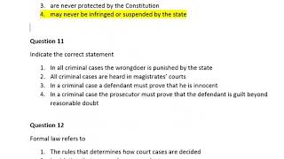 Introduction to law ILW1501 MCQ LLB  Question and Answers [upl. by Asquith438]