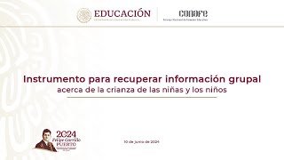 Instrumento para recuperar información grupal acerca de la crianza de las niñas y los niños [upl. by Elocon]