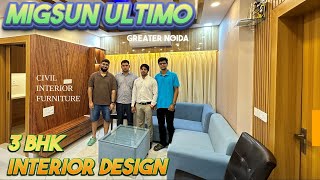 Migsun Ultimo Greater Noida  3 BHK Interior Design Small Budget Big Makeover [upl. by Lincoln420]