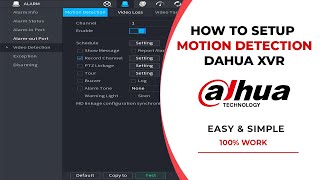 How to Setup MOTION Detection on Dahua XVR [upl. by Ruffi]