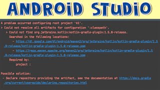 Declare repository providing the artifact SOLVED android studio [upl. by Namyaw]