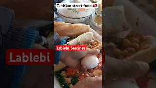 Sandwich Lablabi Sardines tunisianstreetfood food foodblogger foodie streetfood streetfoodindi [upl. by Anesor390]