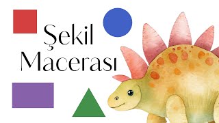 Şekilleri Öğreniyorum Dinozor Dinonun Şekil Macerası 🔵🔺🟩 [upl. by Enyrat138]