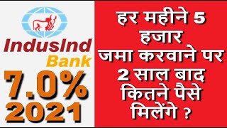 INDUSIND BANK  Interest Rates in 2021 Recurring Deposit In IndusInd Bank  Investment In IndusInd [upl. by Nwahsd]