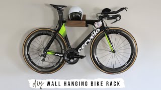 DIY Wall Hanging Bike Rack With Storage [upl. by Imray]