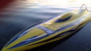 RC BOAT Himoto Brushless evening fun [upl. by Rosane]