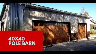 40x40 pole barn shop in Ohio [upl. by Siuraj]