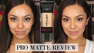 Loreal Infallible Pro Matte Foundation Review  Demo  TrinaDuhra [upl. by Opiuuk]