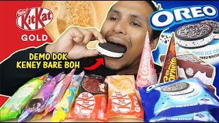 ubat untuk penyakit batuk KITKAT GOLD amp OREO SANDWICH ICE CREAM mukbang malaysia [upl. by Nedearb769]