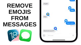 How to Remove Emojis from Message on iPhone  iOS 18 [upl. by Odell]