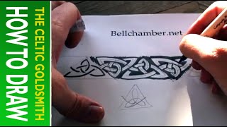 How to draw Celtic Knots 9  Border Triskele Pictish Stone Cross [upl. by Enella605]