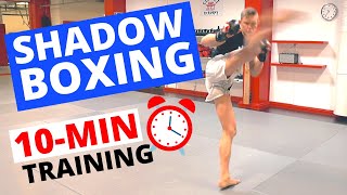 10MIN SHADOW BOXING WORKOUT FOLLOW ALONG [upl. by Smallman]